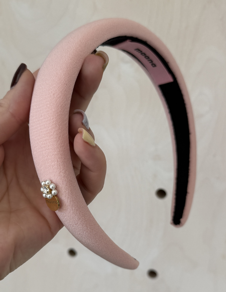 Polstērēta matu stīpiņa Pink peach XS izmērs