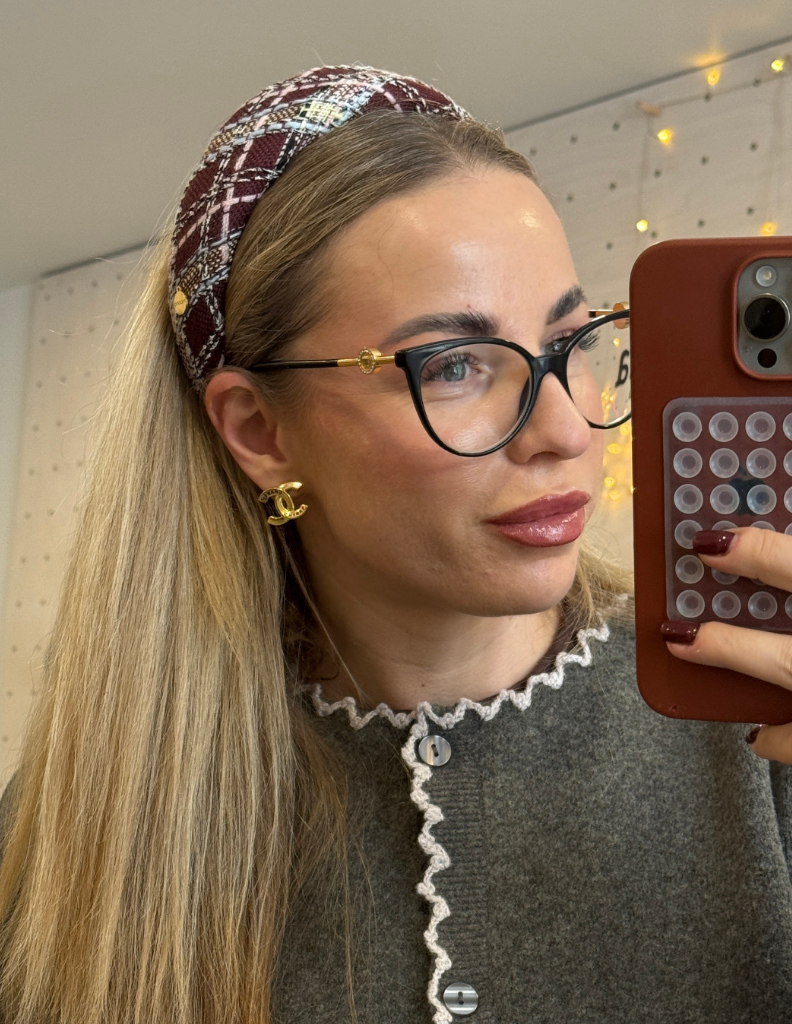 Polstērēta matu stīpiņa Macaroon tweed L izmērs