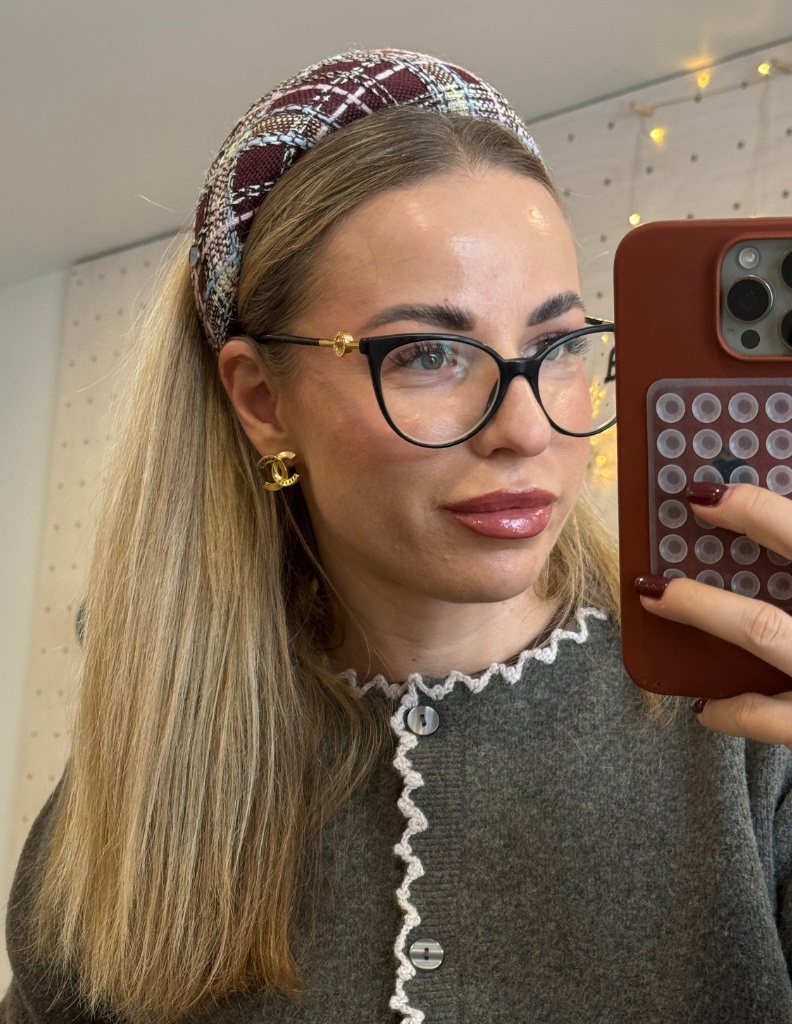 Polstērēta matu stīpiņa Macaroon tweed XL izmērs