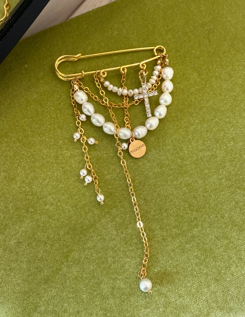 Broša Gold Pearl