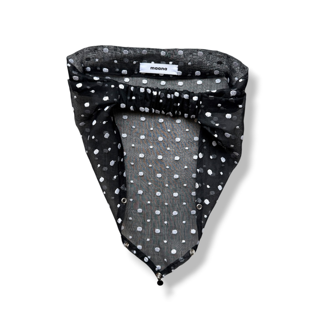 Galvas lakats Bandana Black Organza