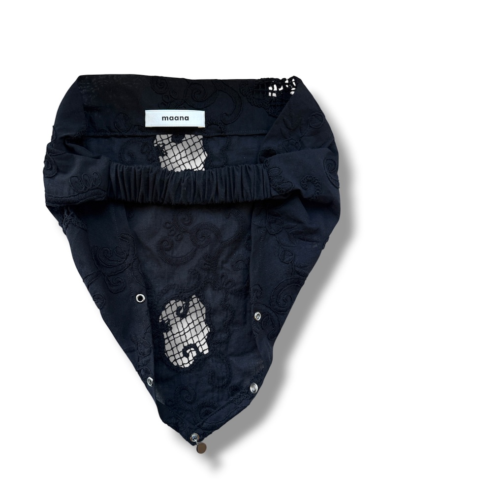 Galvas lakats Bandana Floral Noir