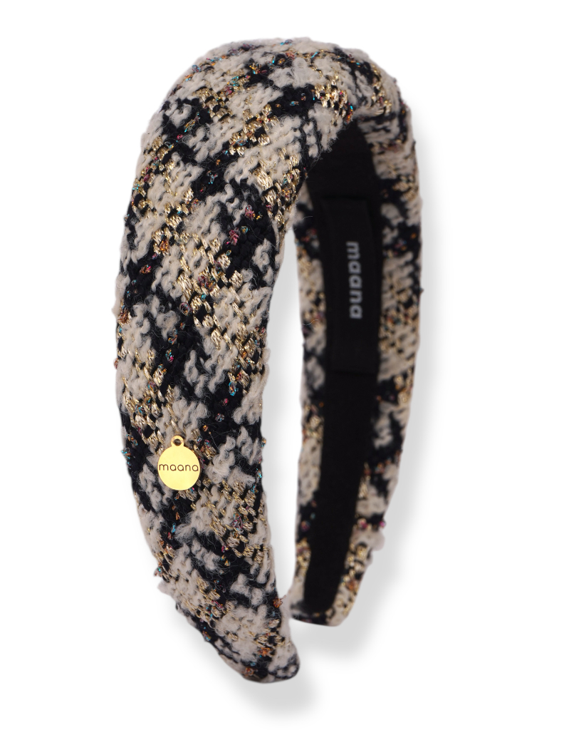 Polstērēta matu stīpiņa Pearl Tweed L izmērs