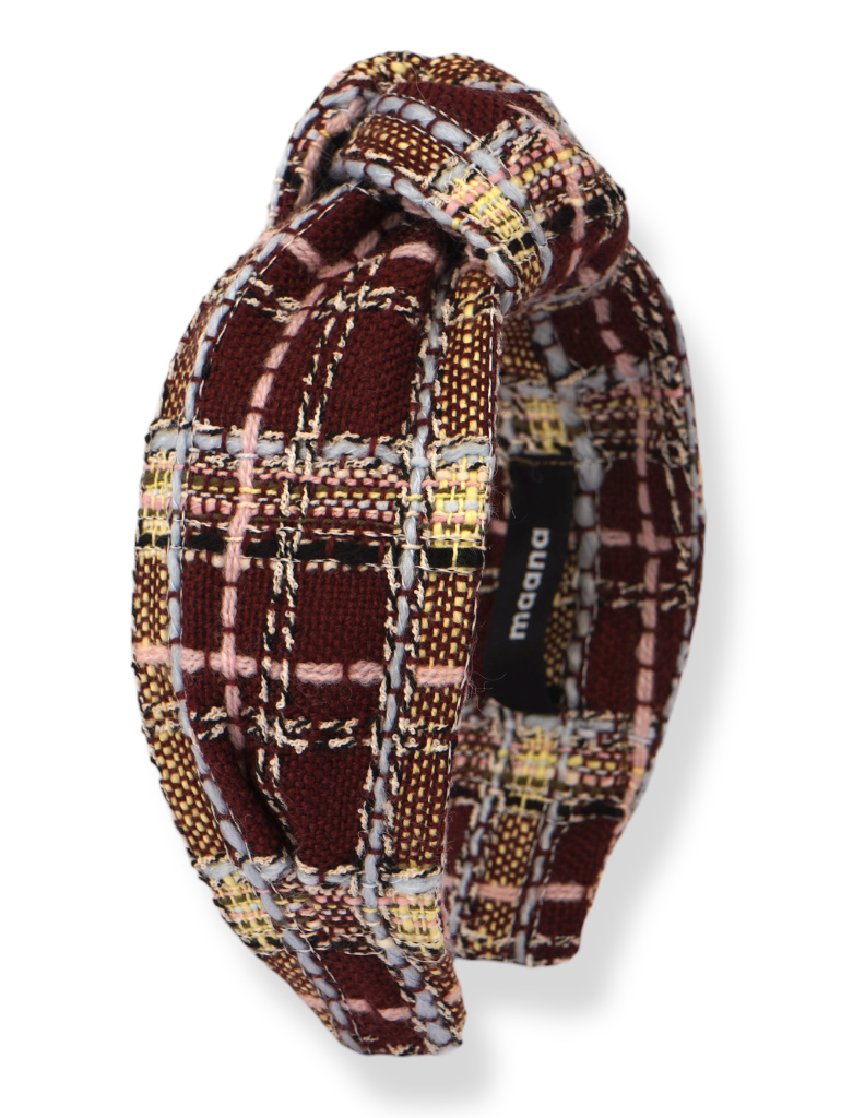 Matu stīpiņa ar mezglu Macaroon tweed