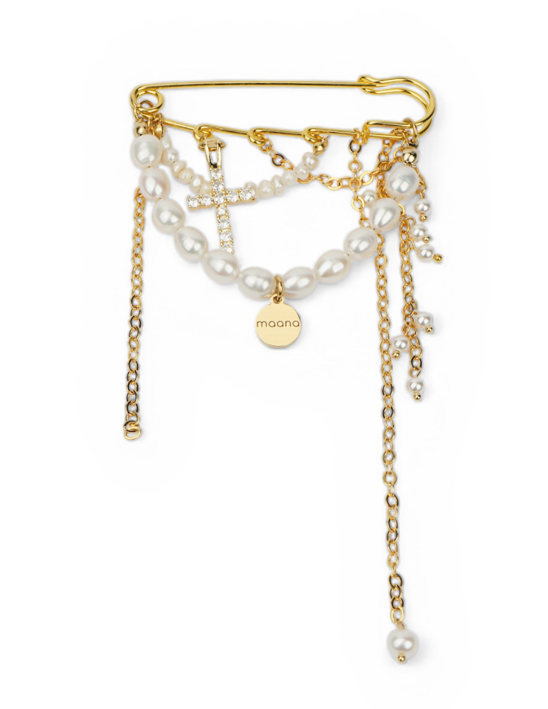 Broša Gold Pearl