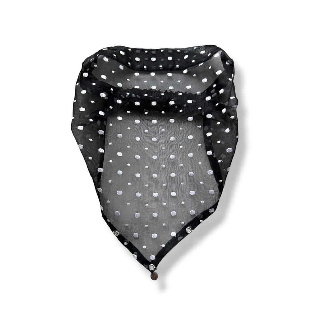Galvas lakats Bandana Black Organza