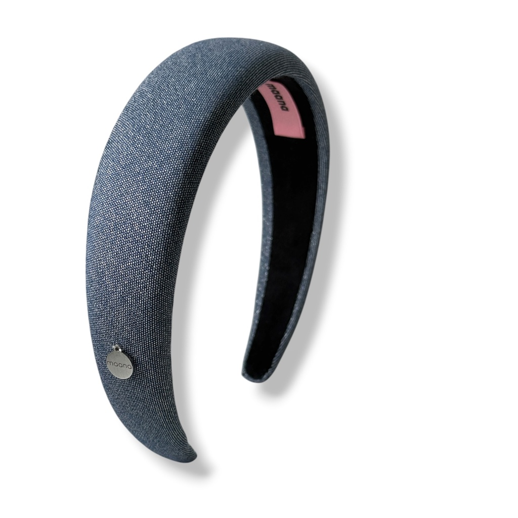 Padded headband Silver Denim L size