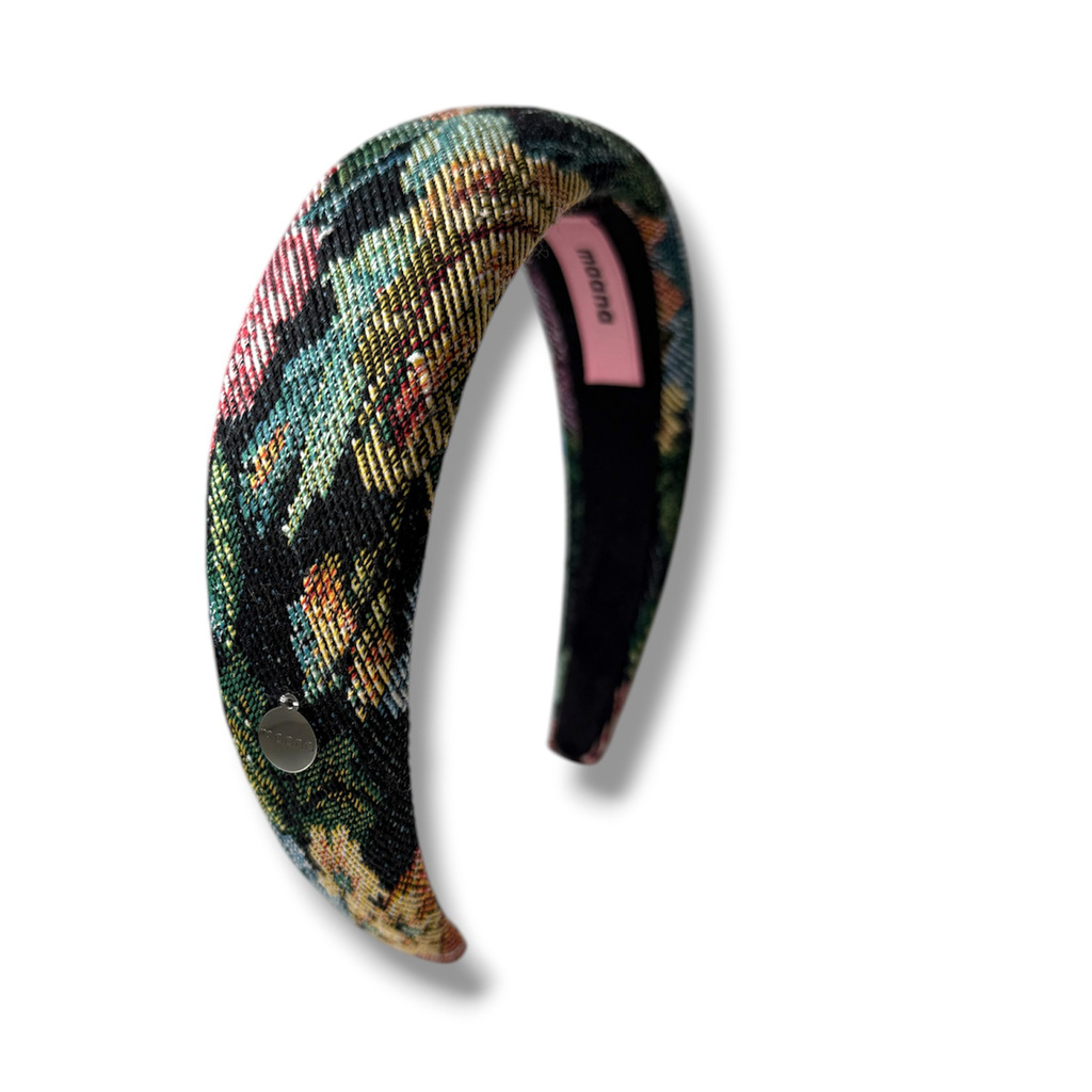 Padded headband Dark Gobelin L size