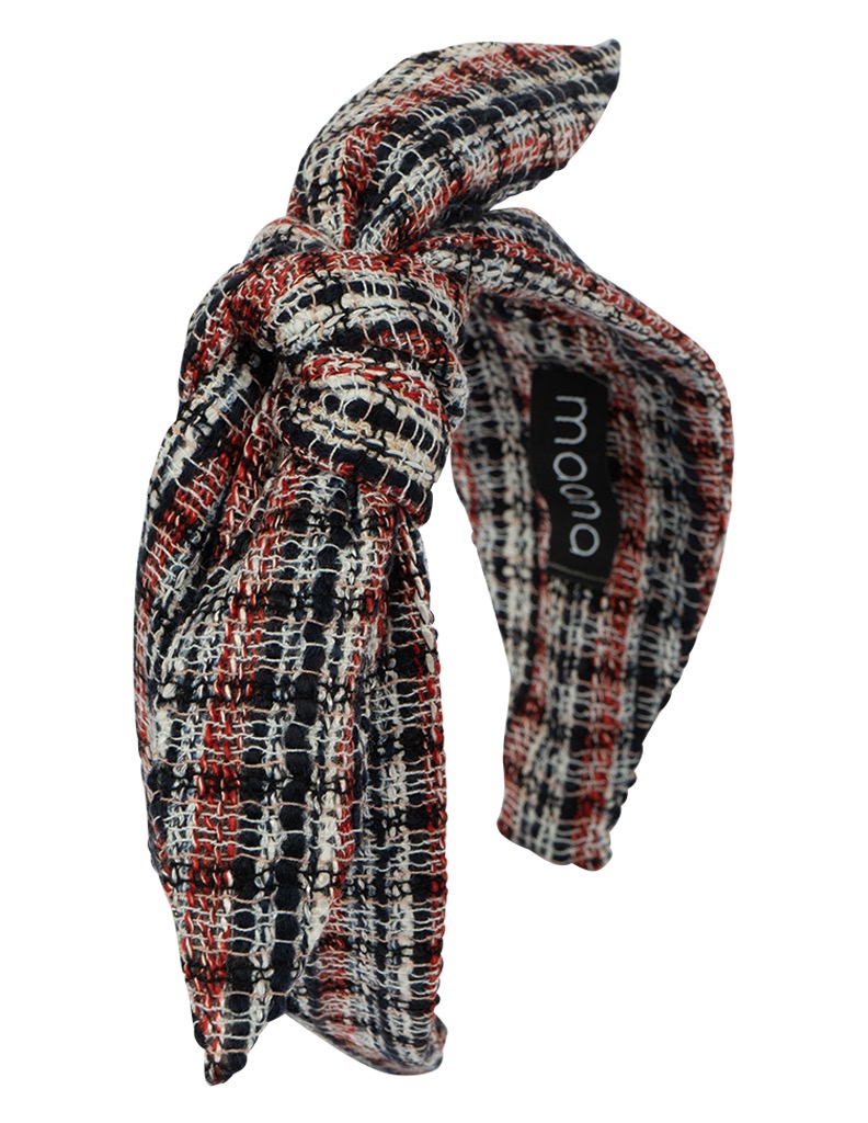 Matu Stīpiņa ar banti Blue red tweed